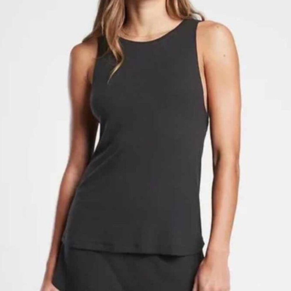 NWT Athleta Well Rested Soft Sleep Tank Comfy Cozy Stretchy Top in Black XS